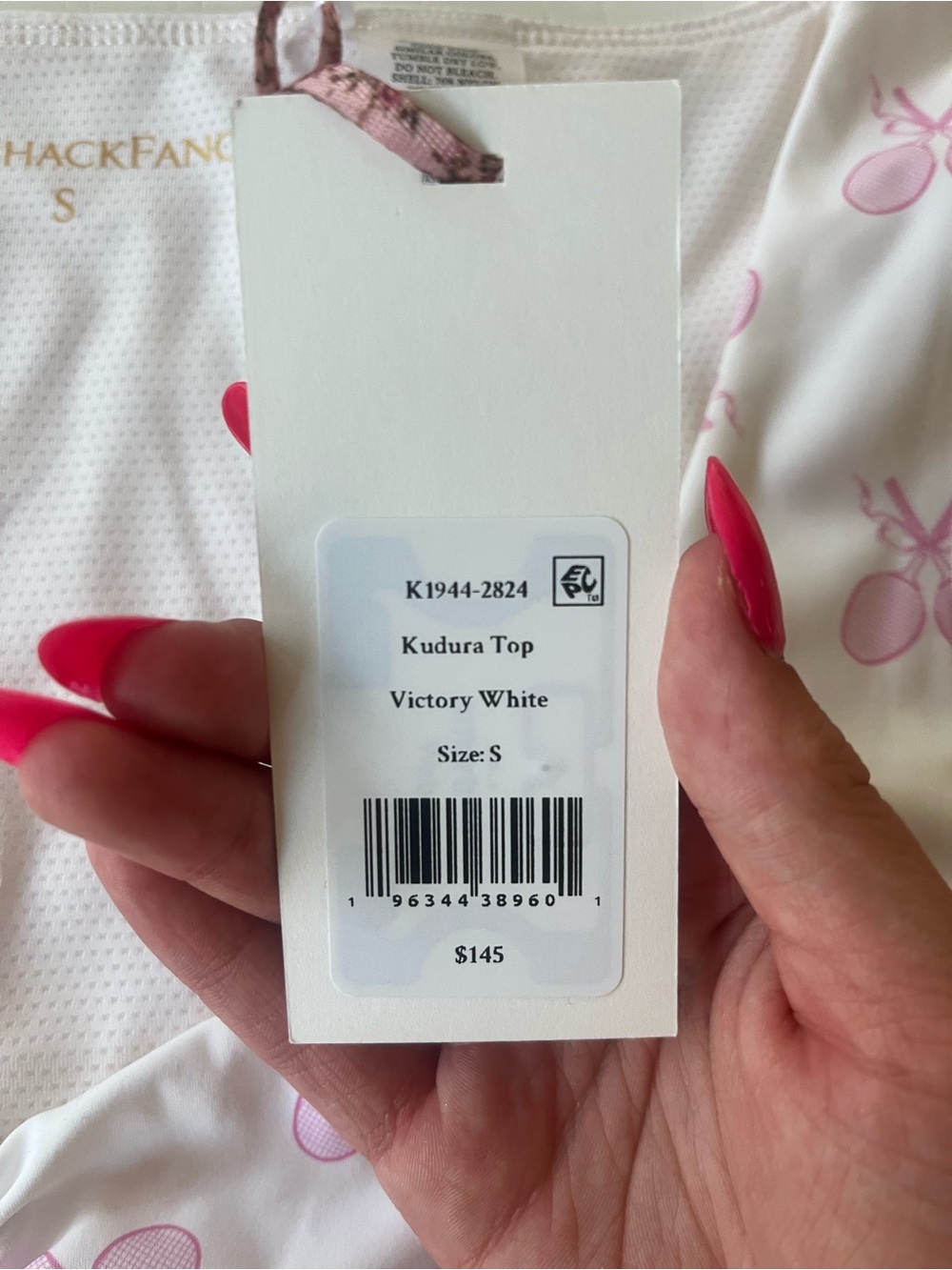 LoveShackFancy Kudura Cropped Active Top - (NWT) - SM - Picture 3 of 5
